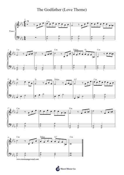 The Godfather (Love Theme) Sheet Music by Nino Rota-Arr.Keatsyoung