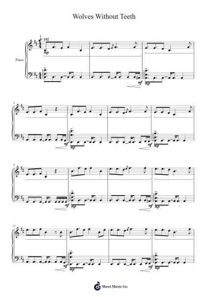 Wolves Without Teeth Sheet Music by Of Monsters and Men-Arr.Guntrine