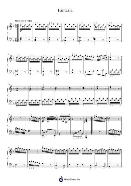 Fantasia Sheet Music by Georg Friedrich Händel-Arr.Anngar Holmesgou