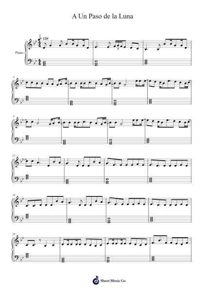 A Un Paso de la Luna Sheet Music by Anna Mena/Rocco Hunt-Arr.Whittrine Pruham