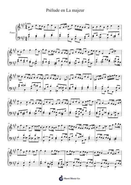 Prélude en La majeur Sheet Music by Adini-Arr.Woodthorne Rylee
