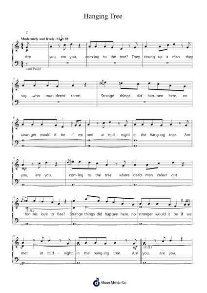 The Hanging Tree Sheet Music by James Newton Howard-Arr.Morsechi Billra