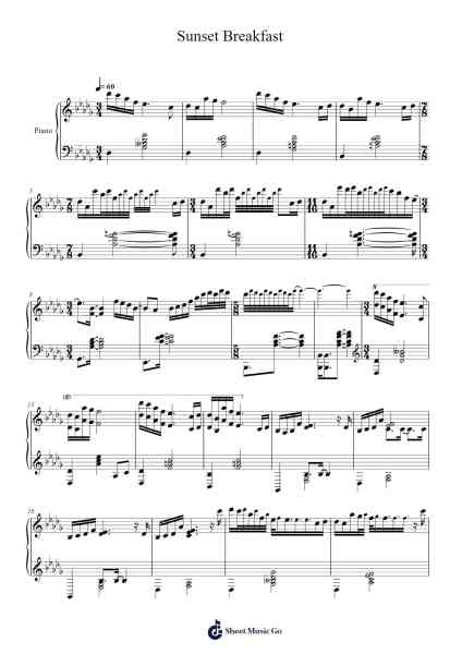 Sunset Breakfast Sheet Music by Lifeformed/Janice Kwan-Arr.Lewcar
