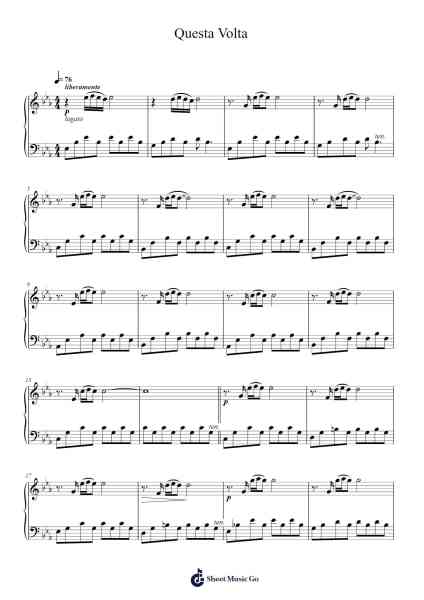 Questa Volta Sheet Music by Ludovico Einaudi-Arr.Doulow