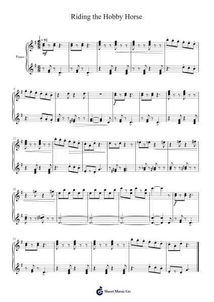 Riding the Hobby-Horse, Op. 273, No. 4 Sheet Music by Aleksandr Grechaninov-Arr.Earmay