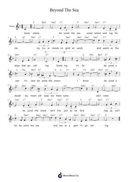 Beyond The Sea Sheet Music by Bobby Darin-Arr.Francespkins Vicpham