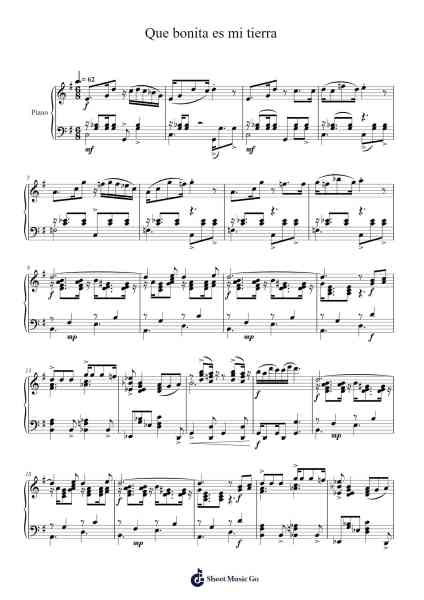 Que bonita es mi tierra Sheet Music by Rubén Fuentes-Arr.Thornnah