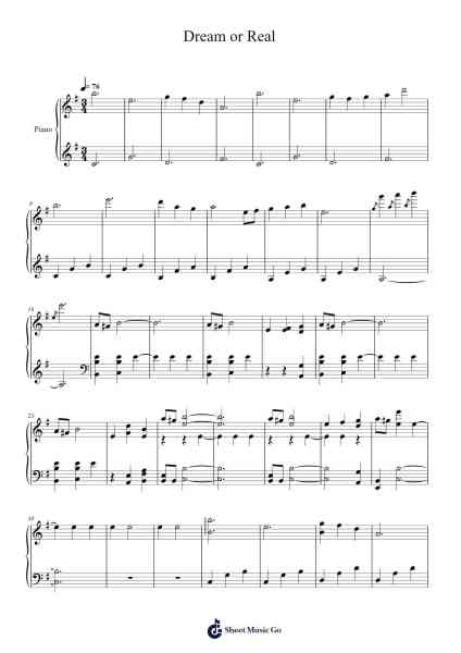 Dream or Real (Date A Bullet OST) Sheet Music by Go Sakabe-Arr.Odewyatt