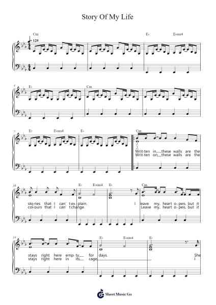 Story Of My Life Sheet Music by One Direction-Arr.Davepeare