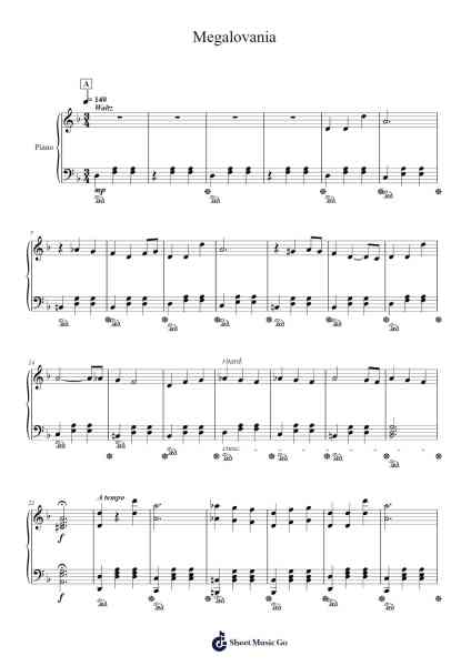 Megalovania Sheet Music by Toby Fox-Arr.Leostone Swinclaude