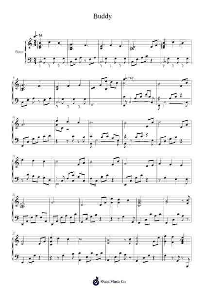 Buddy Sheet Music by Kyle Landry-Arr.Wildmy