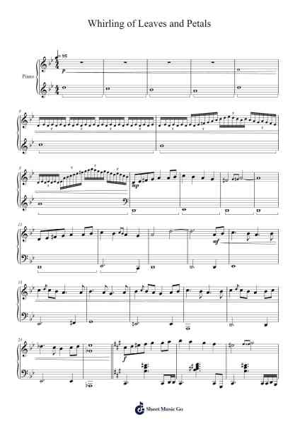 Whirling of Leaves and Petals Sheet Music by Yu-Peng Chen-Arr.Caelance