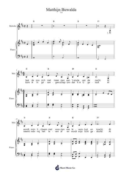 Uw liefde laat nooit los Sheet Music by Misc tunes-Arr.Webbzy