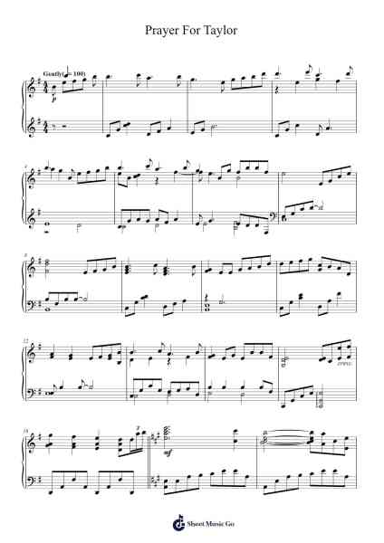 Prayer For Taylor Sheet Music by Michael W. Smith-Arr.Gailma