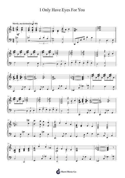 I Only Have Eyes For You Sheet Music by Harry Warren-Arr.Westier Haylay