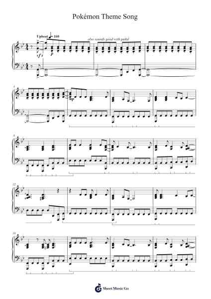 Pokémon Theme Song Sheet Music by Jason Paige-Arr.Otscott Viro'neil
