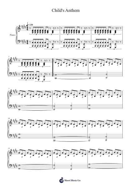 Child's Anthem Sheet Music by Toto-Arr.Latbel Conler