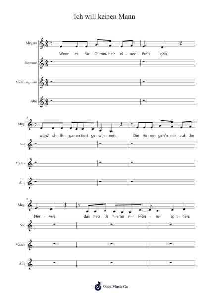 Ich will keinen Mann Sheet Music by Alan Menken-Arr.Melnolds Dougdy