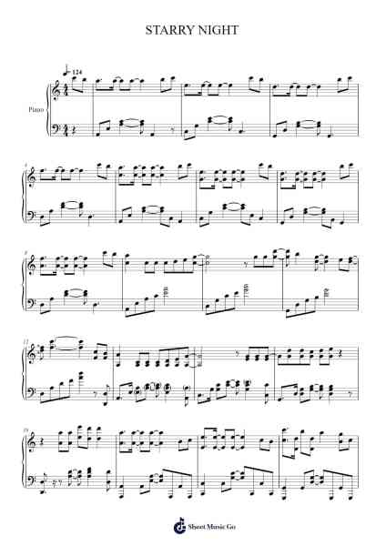 STARRY NIGHT Sheet Music by undefined-Arr.Kelniell Bircer