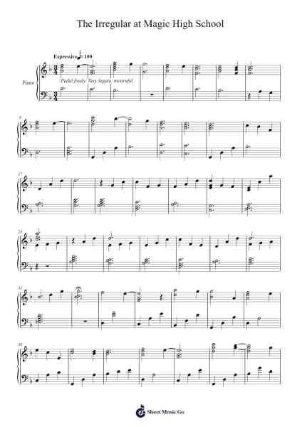 The Irregular at Magic High School (MKnR) - Tatsuya Sheet Music by undefined-Arr.Humeleen Bachnat