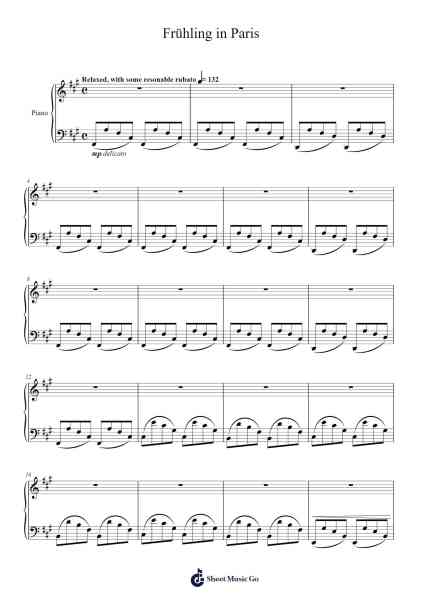 Frühling in Paris Sheet Music by Rammstein-Arr.Womeo Sharpjoe