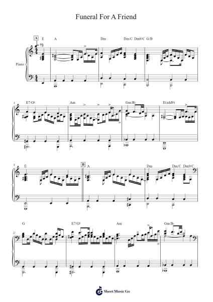 Funeral For A Friend Sheet Music by Elton John-Arr.Wolflor Coltrid