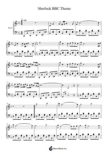 Sherlock BBC Theme Sheet Music by undefined-Arr.Croftlitt