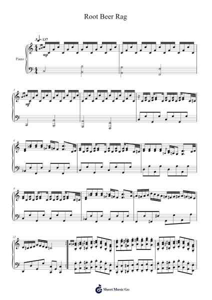 Root Beer Rag Notenblatt von Billy Joel-Arr.Totience Queesom