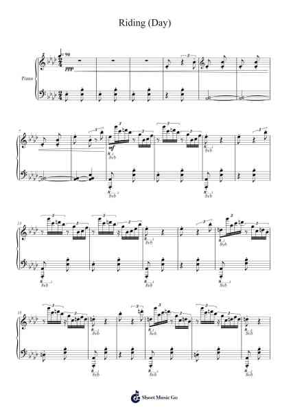 Riding (Day) Sheet Music by Housmike Bachsh-Arr.Alscroft Hylo