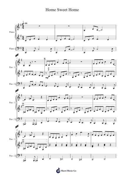Home Sweet Home Sheet Music by Keiichi Suzuki-Arr.Sidyoung Louieps