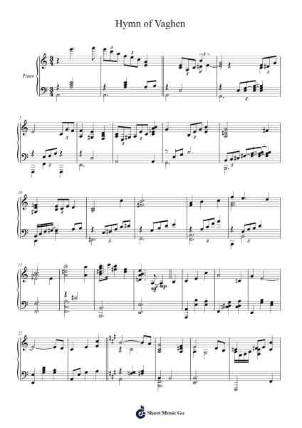 Hymn of Vaghen Sheet Music by Inon Zur-Arr.Marjill
