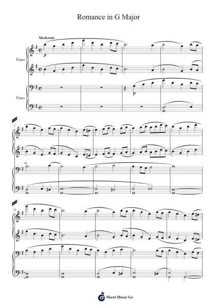 Romance in G Major Sheet Music by Sergei Rachmaninoff-Arr.Hedbill