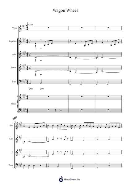 Wagon Wheel Sheet Music by Vitrine Nywebb-Arr.Jecie Youngjean