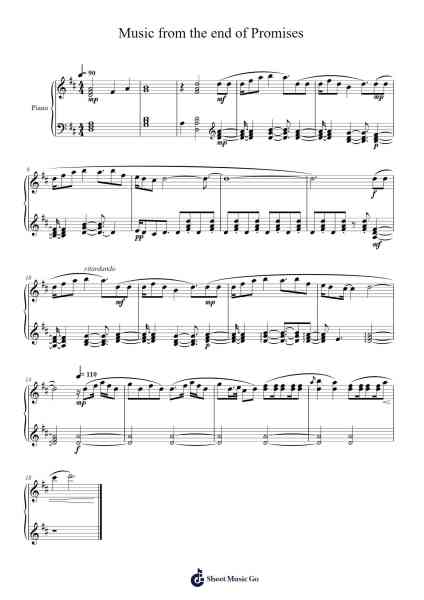 Music from the end of Promises Sheet Music by Joff Bush-Arr.Boyletio Wanleigh