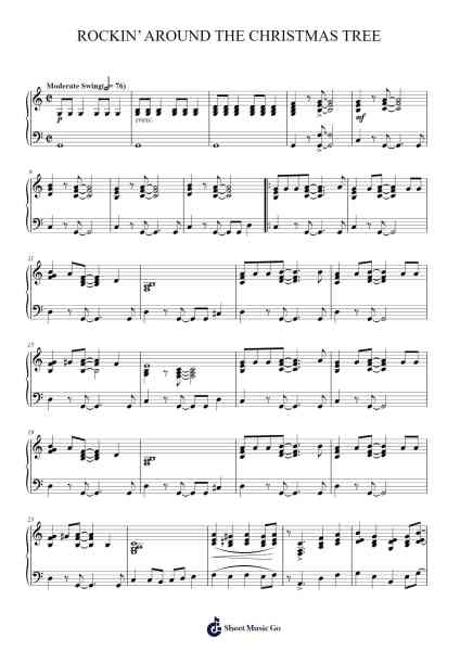 Rocking Around The Christmas Tree 楽譜 by Johnny Marks-Arr.Lambken Bespag