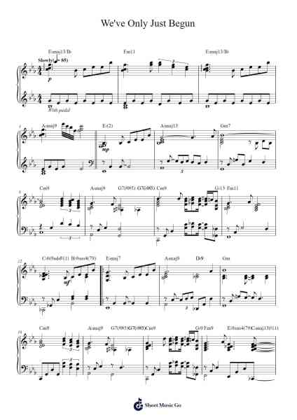 We've Only Just Begun Sheet Music by Carpenters-Arr.Ukuk Behill