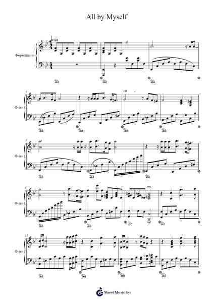 All by Myself Sheet Music by Eric Carmen-Arr.Rydiah