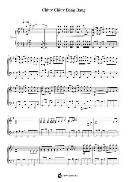 Chitty Chitty Bang Bang Musica per pianoforte di QUEENDOM - Arr.Holew Brianmaud