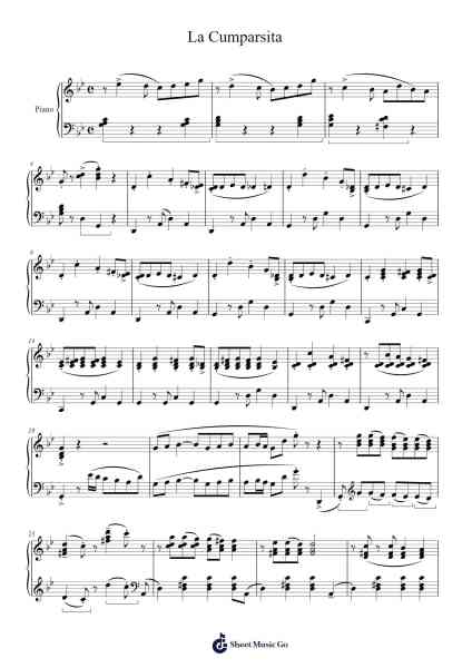 La Cumparsita Sheet Music by Gerardo Matos Rodríguez-Arr.Deanlay Dulsnow