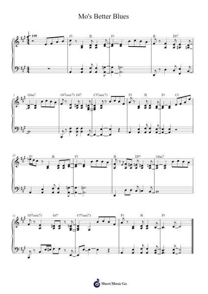 Mo's Better Blues Sheet Music by Mike Morasky-Arr.Frednice Daveburns
