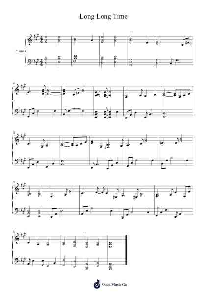 Long Long Time Sheet Music by Linda Ronstadt-Arr.Humlouie
