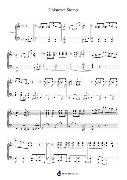 Unknown Stomp Sheet Music by W. C. Handy-Arr.Keatspritt Cofyet