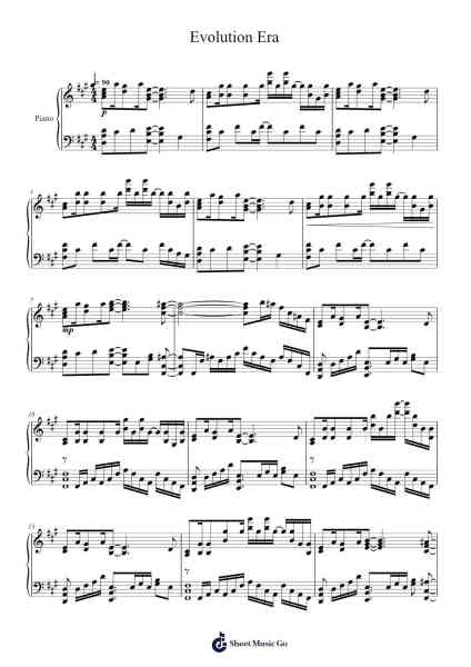 Evolution Era Sheet Music by V.K-Arr.Cashshop