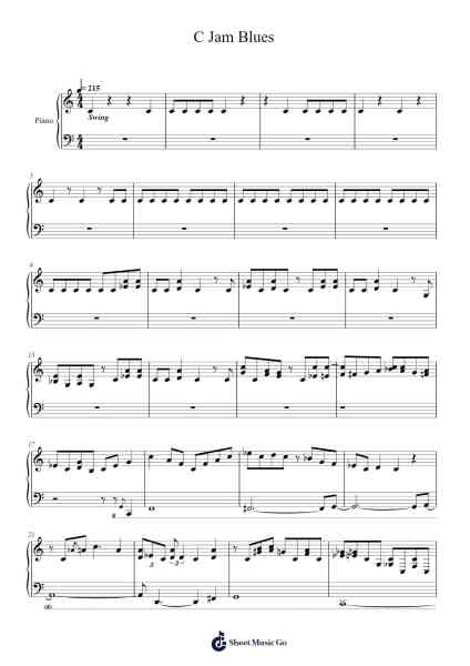 C Jam Blues النوتات الموسيقية بواسطة Duke Ellington/Oscar Peterson-ترتيب.Puhill Wesreen