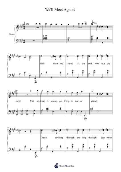 We'll Meet Again 樂譜由 Feltours - 編曲 Zarol Hayleste