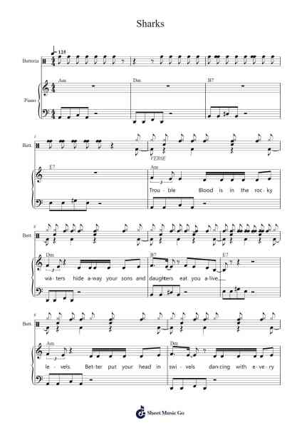 Sharks Musica per pianoforte di Imagine Dragons - Arr.Trollfax