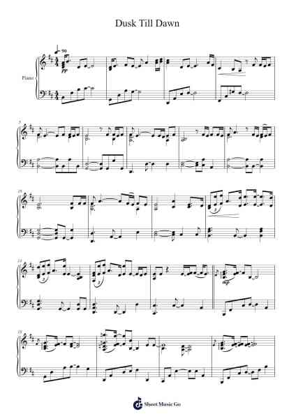 Dusk Till Dawn Sheet Music by -Arr.Kathmann