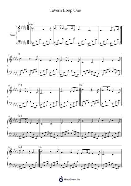 Tavern Loop One Sheet Music by Alexander Nakarada-Arr.Wrightcia Leighgai