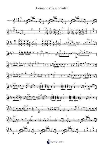 Como te voy a olvidar Sheet Music by Los Angeles Azules-Arr.Hobbaird Birdsibyl
