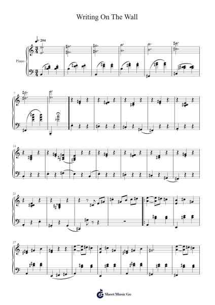 Writing On The Wall Sheet Music by Will Stetson-Arr.Ausdam Pukin